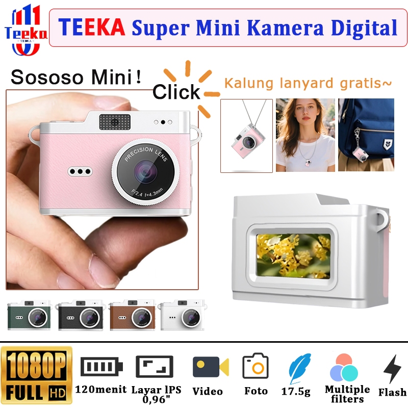 Jual TEEKA [MiniX5] Mini Kamera Digital 1080p Retro Indoor Home Outdoor ...