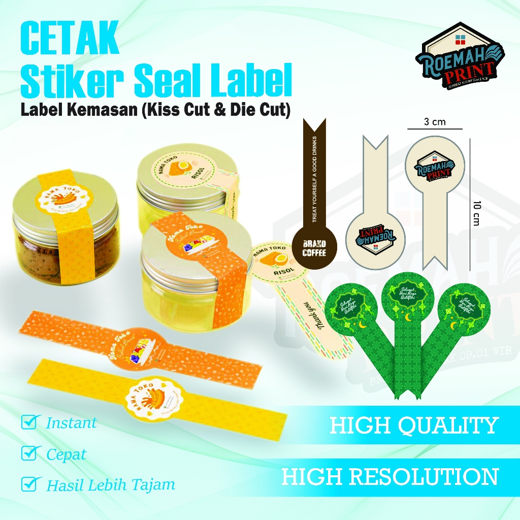 Jual Stiker Seal Packaging Box Makanan | Stiker Label Segel Kemasan ...