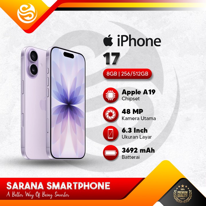 iPhone 17 256GB 512GB Original Bersegel Garansi Resmi