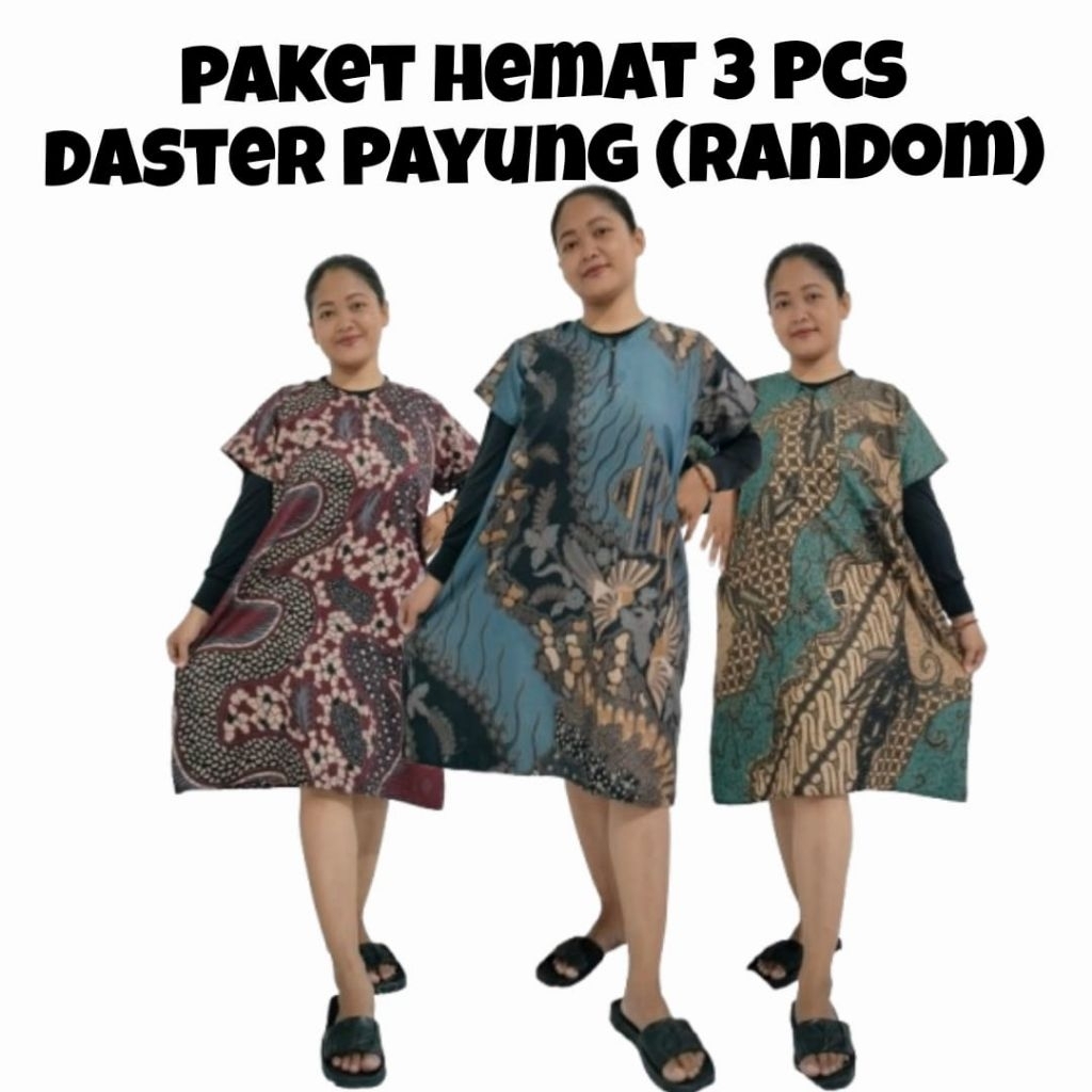 Jual DASTER PAYUNG SEMI JUMBO 1 PAKET DAPAT 3 PCS LENGAN PENDEK BUSUI ...