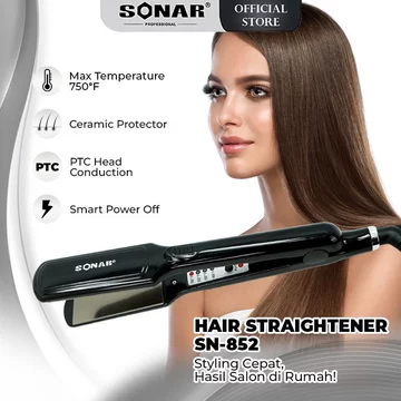 Sonar SN 852 Catokan Pelurus Rambut Ceramic Protector Fashionable New Upgrade