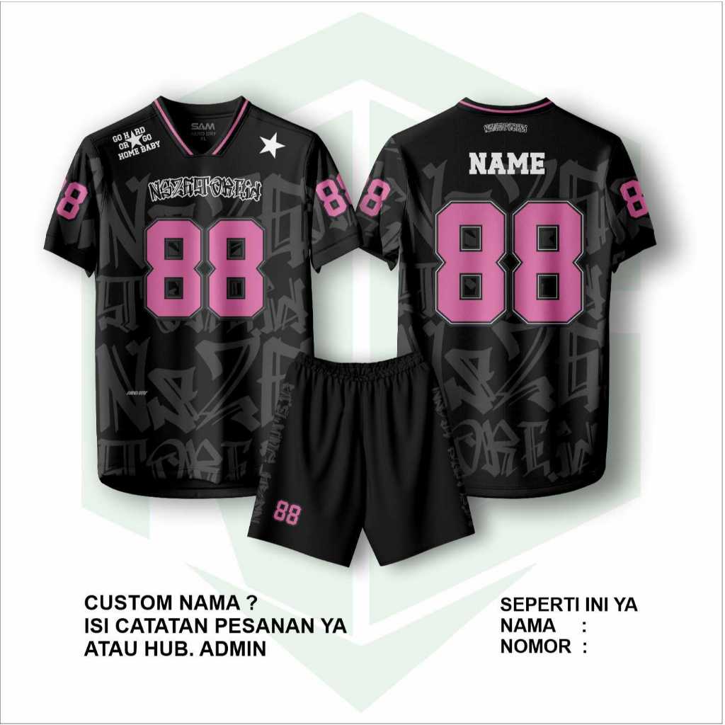 Jual Jersey Custom Street Rugby NFL BX Flamingo Free Custom Nama Nomor ...