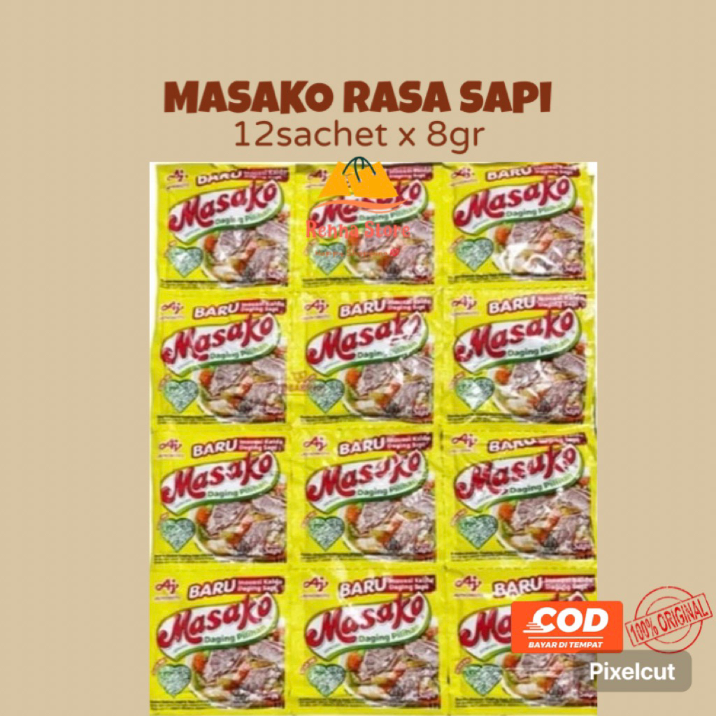 Jual MASAKO SEDAAP Bumbu Rasa Ayam Sapi 8gr (isi 72sachet) Penyedap ...