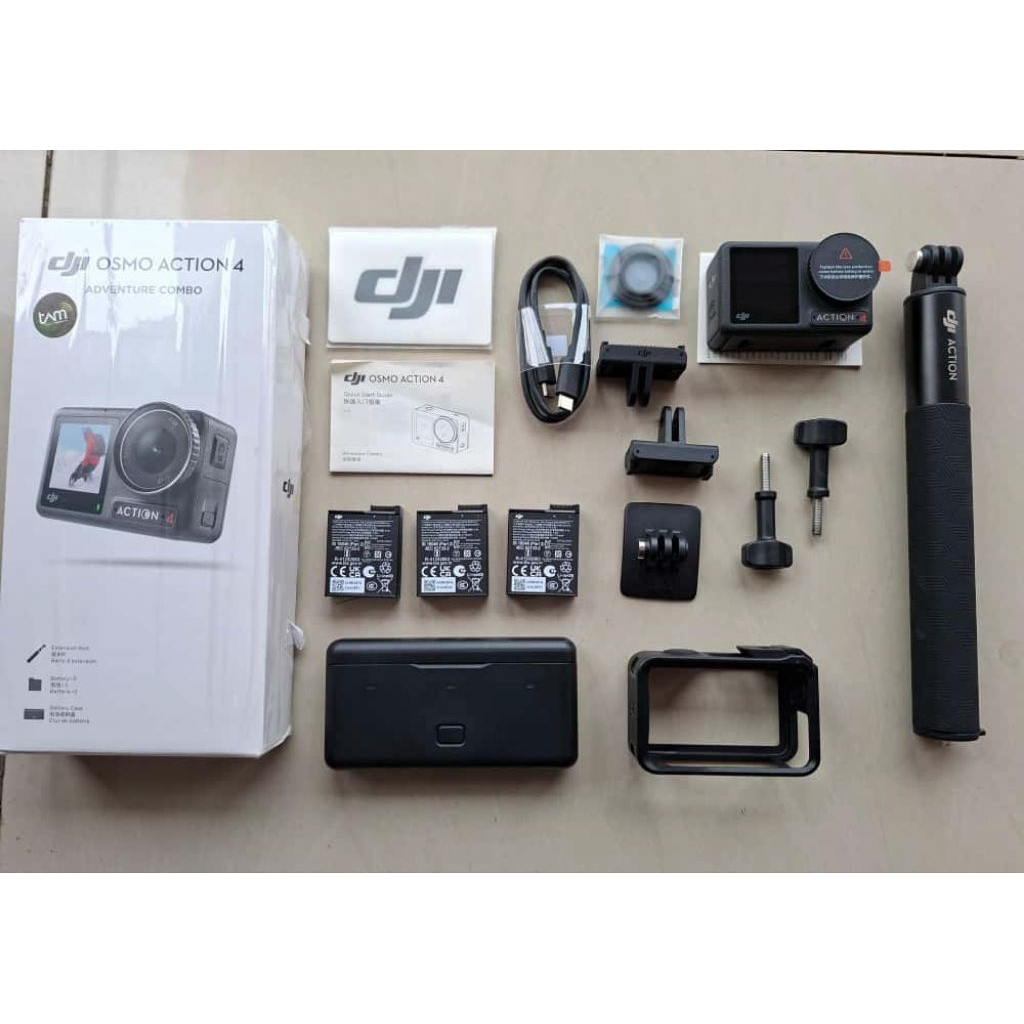 Jual DJI Osmo Action 4 Adventure Combo BNOB second fullset lengkap ...