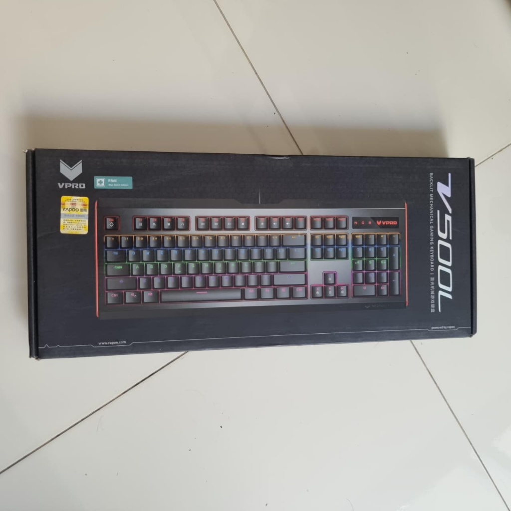 Jual KEYBOARD RAPPO VPRO V500 MECHANICAL NEW | Shopee Indonesia