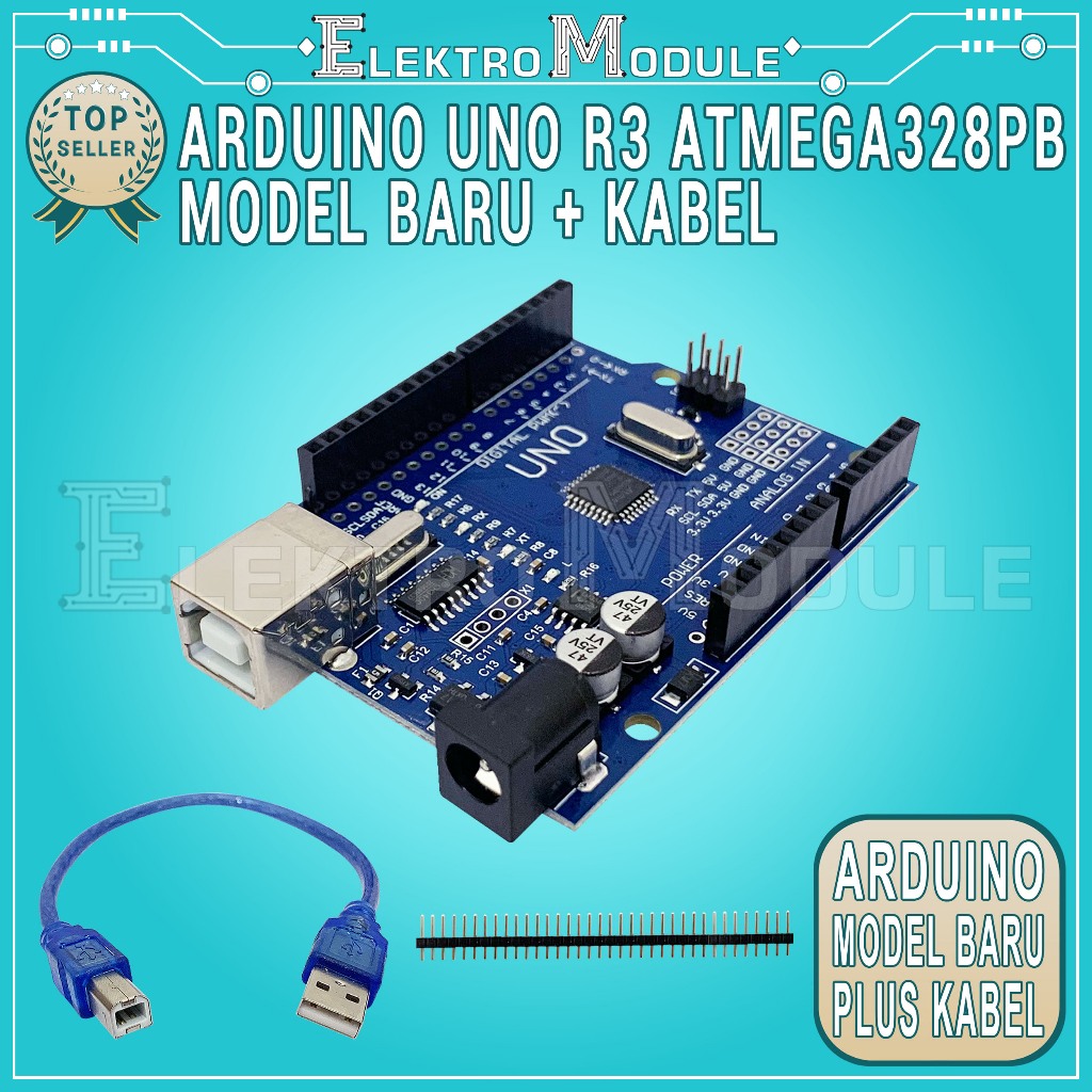 Jual Uno R3 - Arduino Uno Compatible Atmega328PB + Kabel Arduino Uno R3 ...