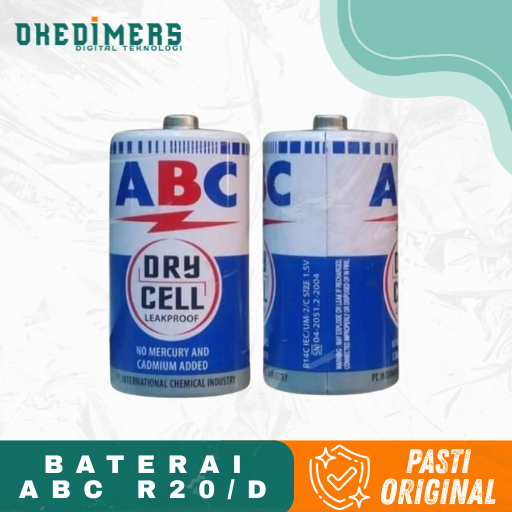 Jual Baterai ABC R20 biru besar tipe D ( isi 2 pcs ) | Shopee Indonesia