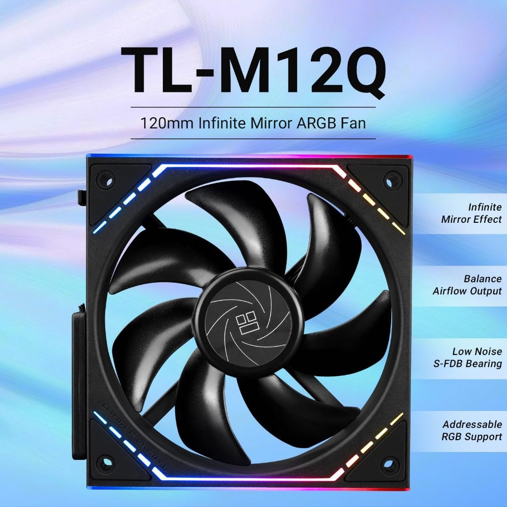 Jual Thermalright TL-M12Q ARGB 120mm Fan Wireless Splicing 4pin PWM Fan ...
