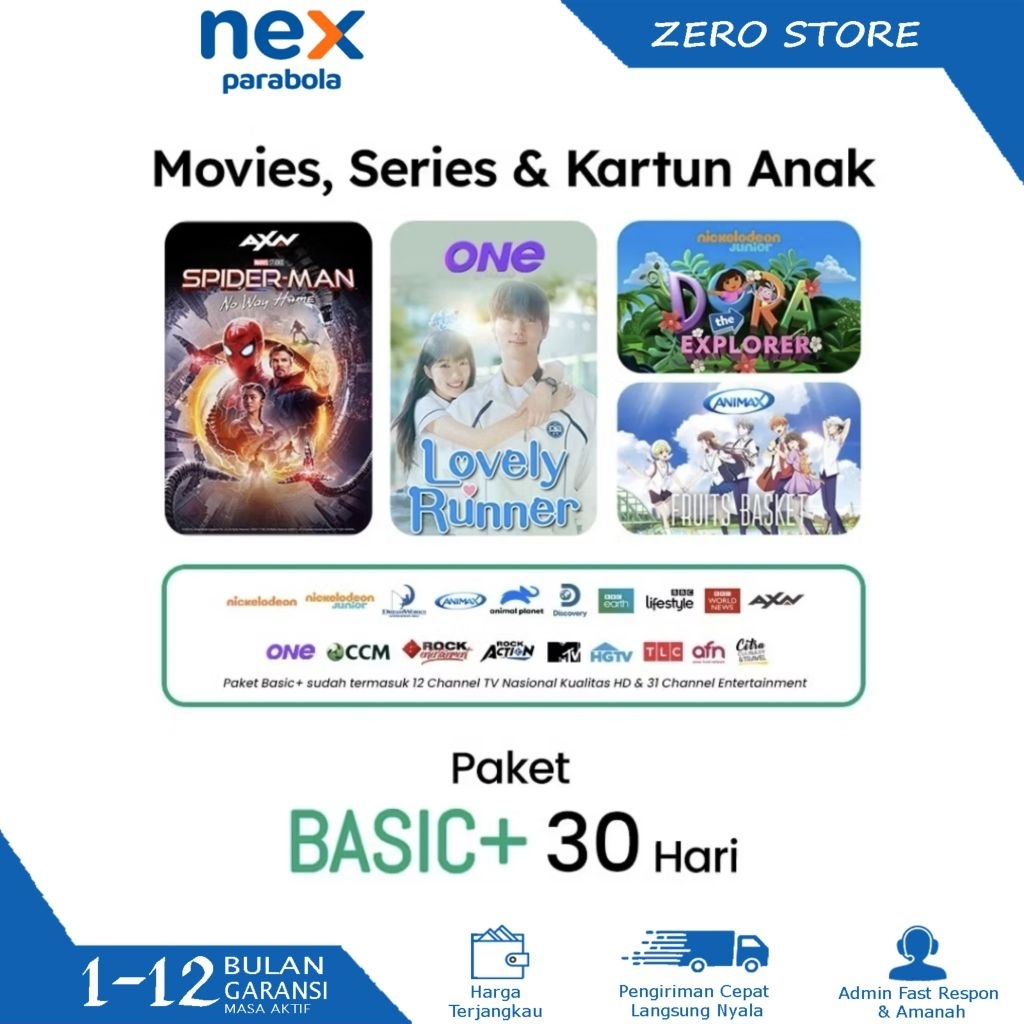 Jual Paket Basic+ Nex Parabola 30/60/90/180 Hari Paket 10 Nex Parabola ...