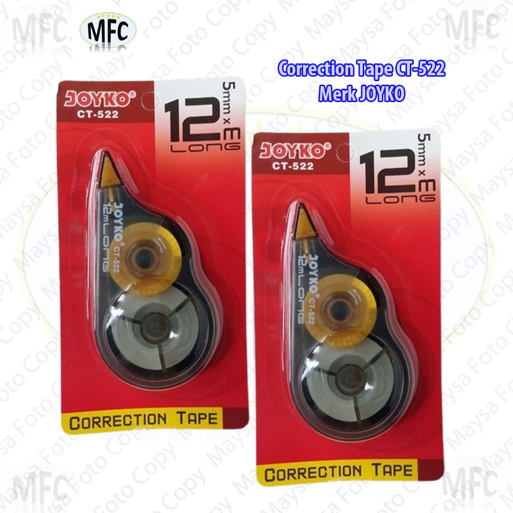 Jual Correction Tape / Tipex roll / Pita Koreksi Joyko CT-522 | Shopee ...