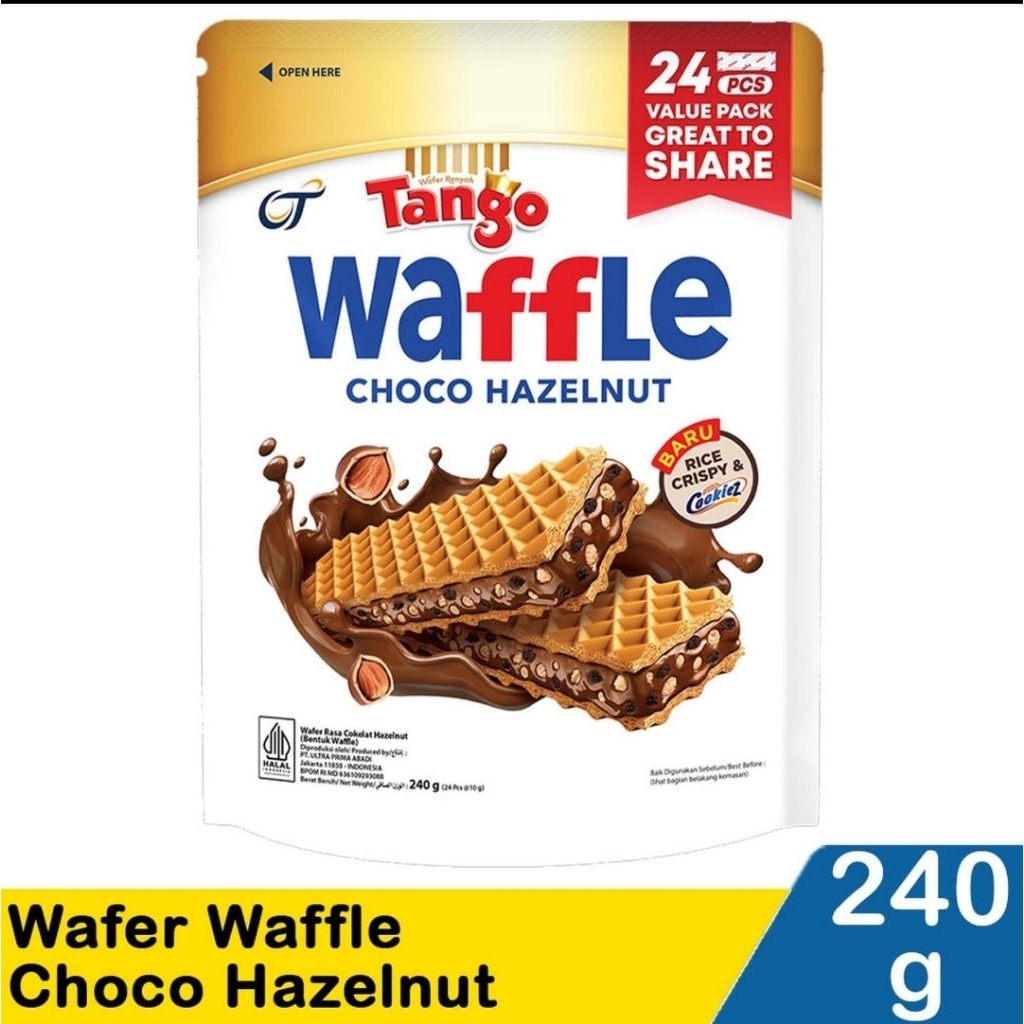 Jual Wafer Tango Waffle Rasa Choco Hazelnut 240Gr | Shopee Indonesia