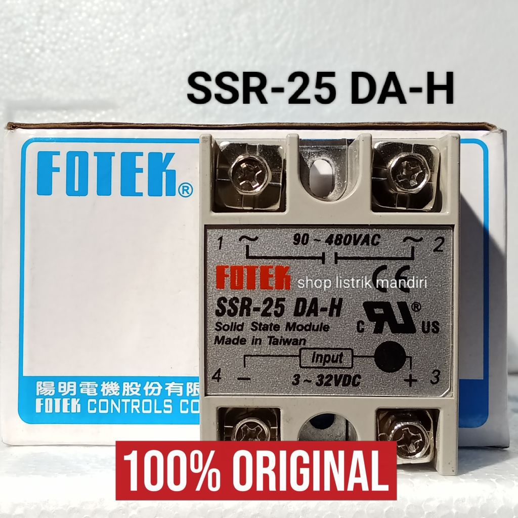 Jual SSR-25 DA-H FOTEK solid state modul ssr25 dah original fotek ...