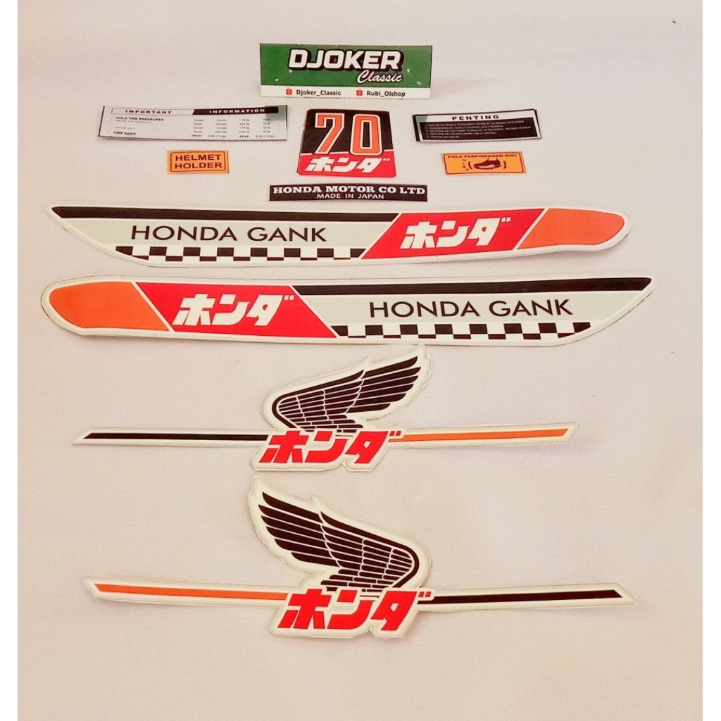 Jual Stiker C70 Model Honda Gank Olong Klasik Jadul sticker custom ...