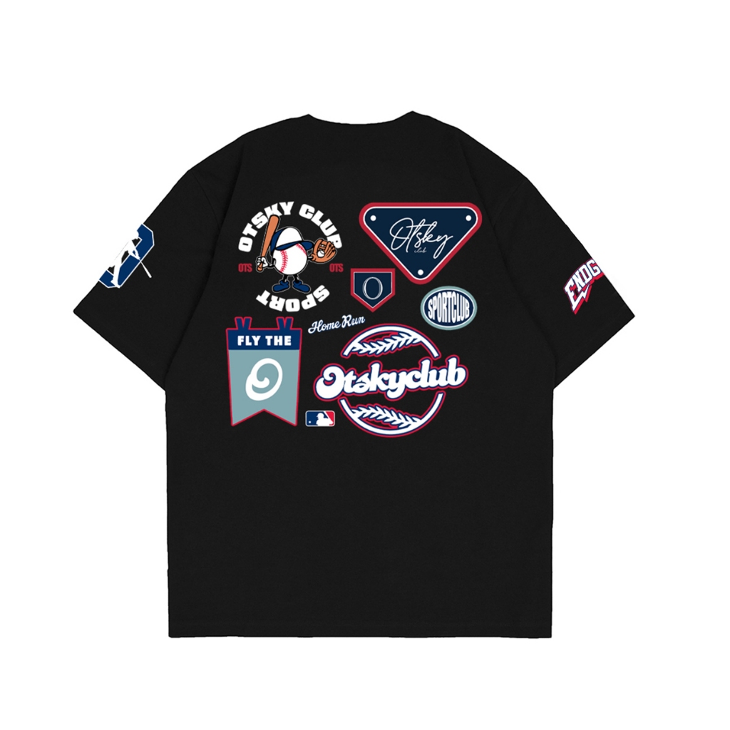 Jual Otsky Kaos Pria Ft Baseball Black Cotton 24s (K) | Shopee Indonesia