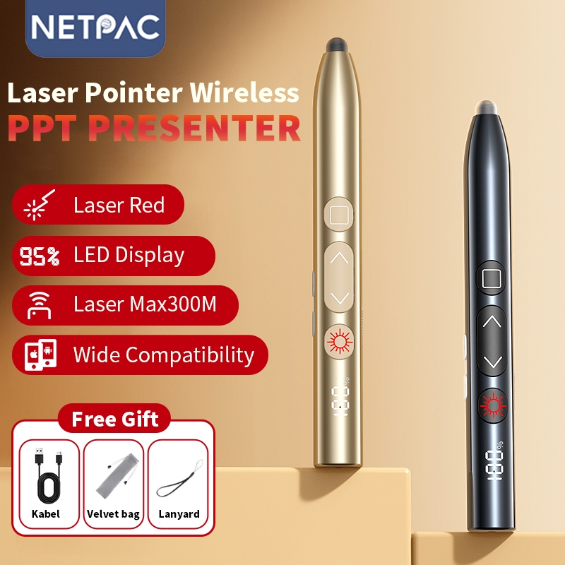 Jual NETPAC 2-in-1 Remote Laser Pointer 200-meter range supports screen ...