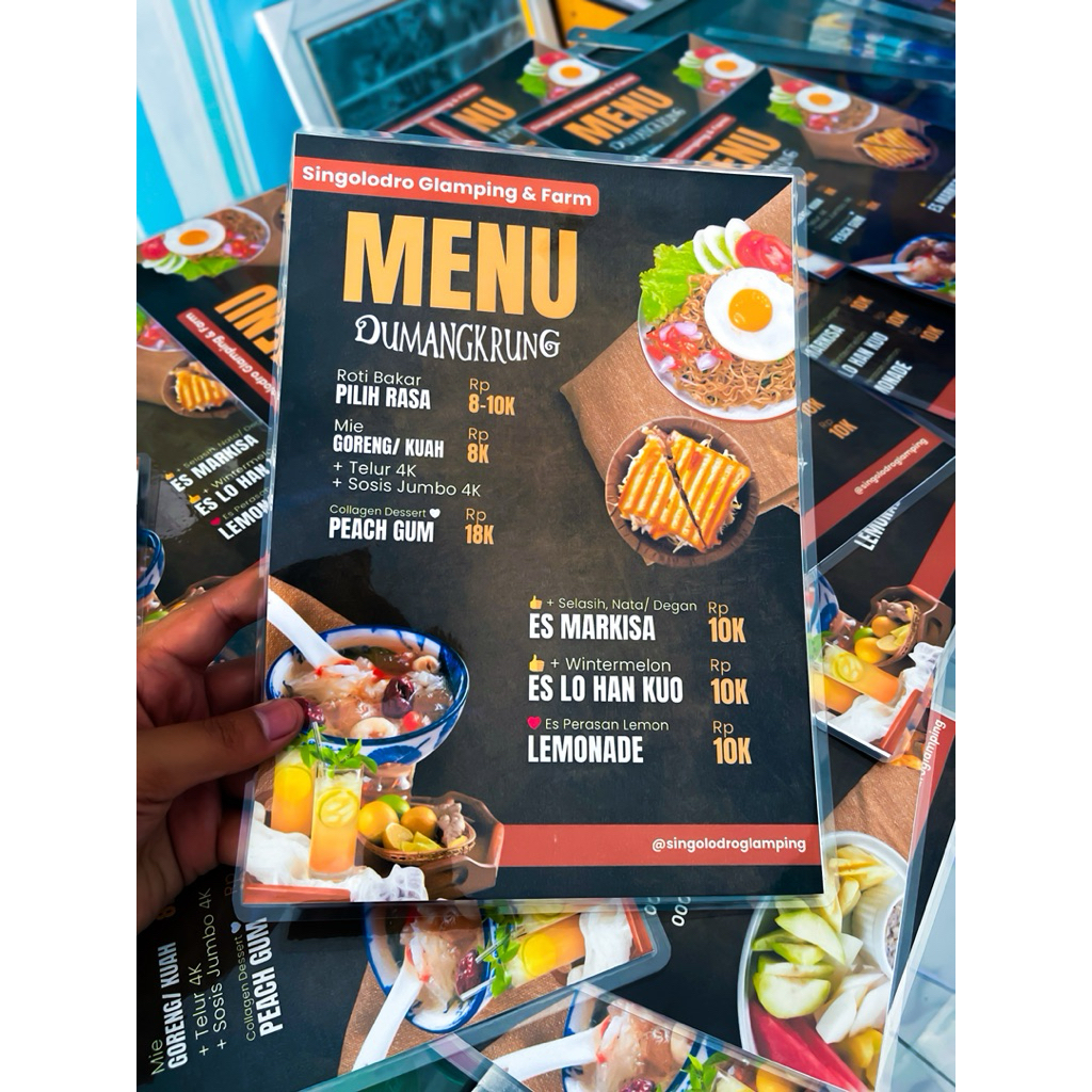 Jual CETAK MENU F4 / A4 + Laminating Glossy 1 Sisi / 2 Sisi Proses ...
