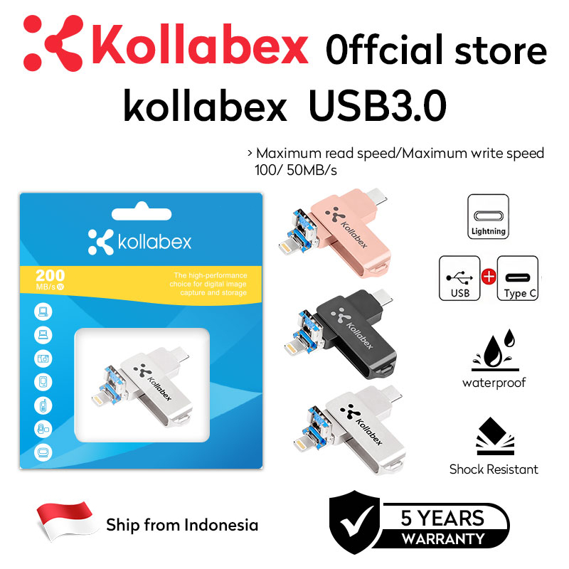 Jual Kollabex 2TB/1TB/512GB Flash Drive For iPhone Type c Lightning HP ...