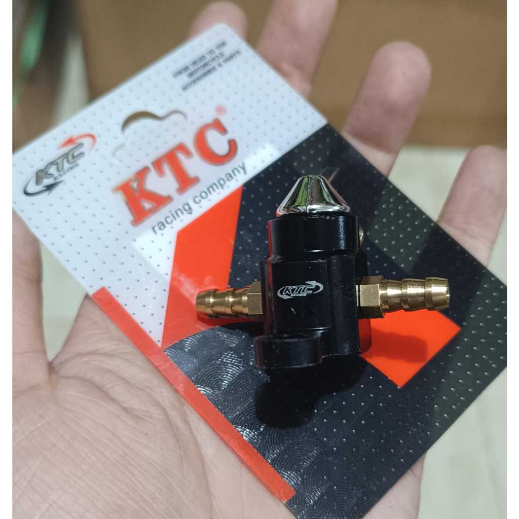 Jual (COD) (ADA BARCODE) KRAN BENSIN KTC RACING 100% ORIGINAL CNC HITAM ...