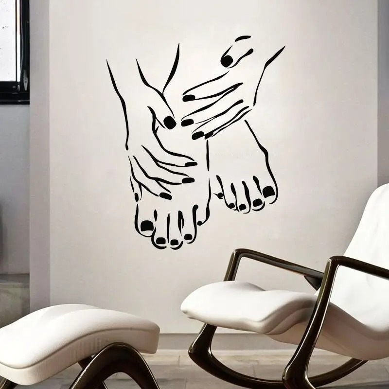 Jual Stiker Dinding Studio Seni Kuku, Desain Salon Pedikur Manikur ...