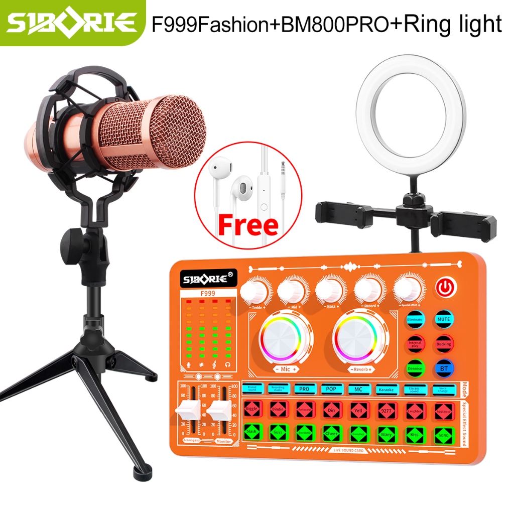Jual Siborie Paket Lengkap F999Fashion Sound Card + BM800PRO Mic+Ring ...