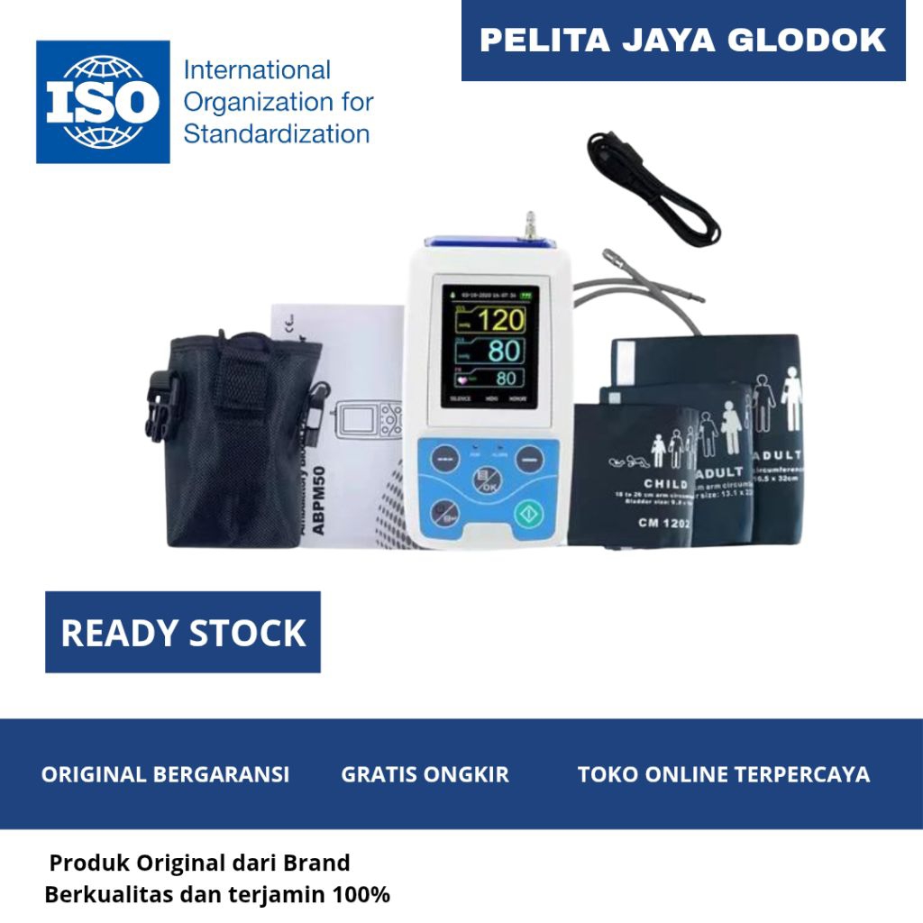 Jual Arm Ambulatory Blood Pressure Monitor 24hours NIBP Holter CONTEC ...