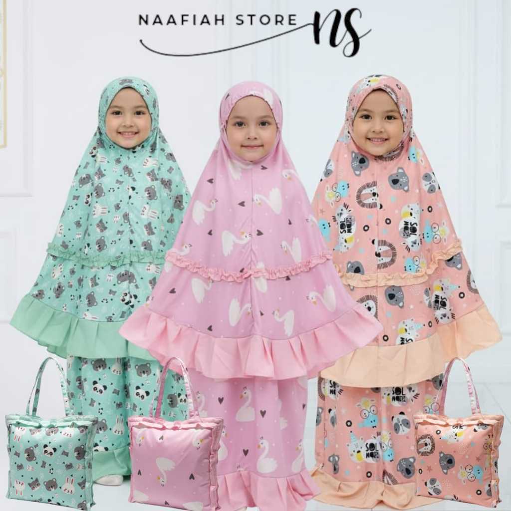 Jual Naafiah Mukena Anak Karakter 3in1 Usia 3-9 Tahun Katun Mikro ...