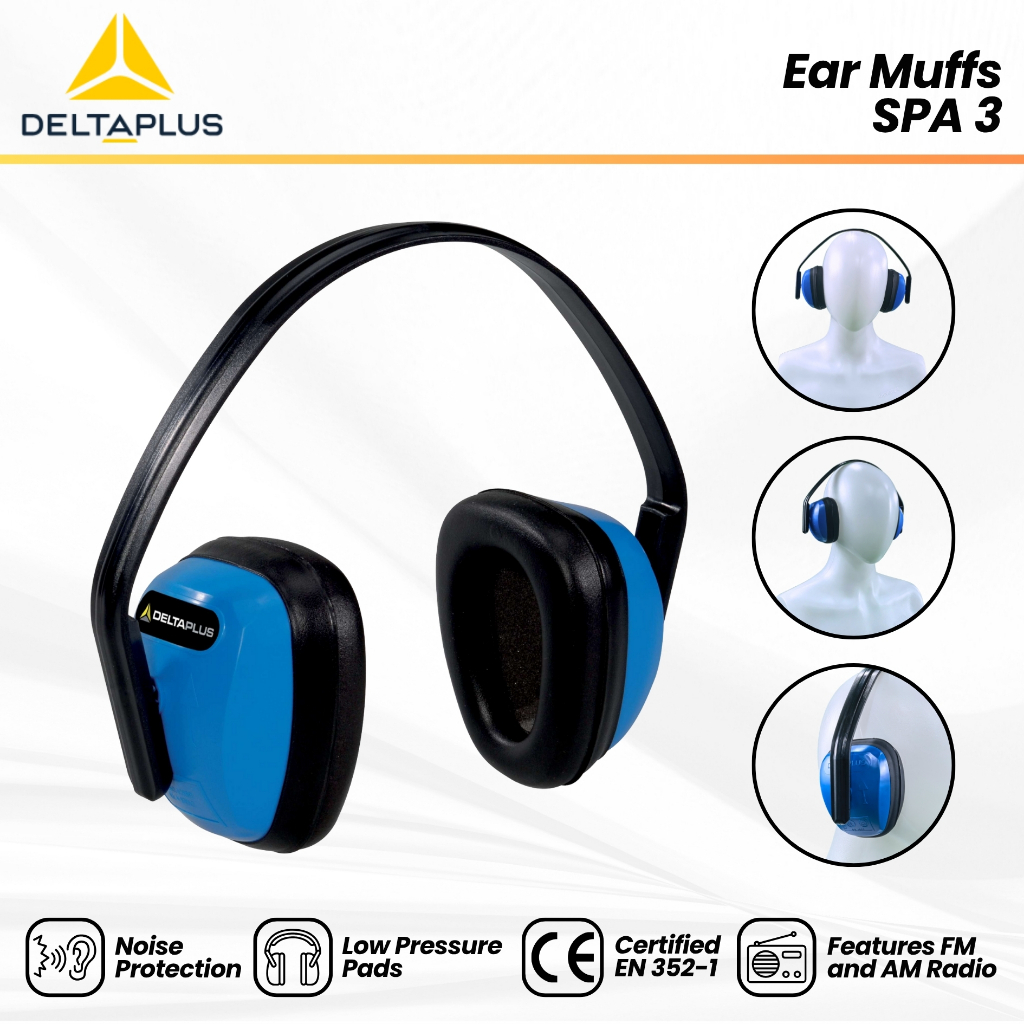 Jual Pelindung Telinga DELTA PLUS SPA3 – Ear Muff Safety Low Pressure ...