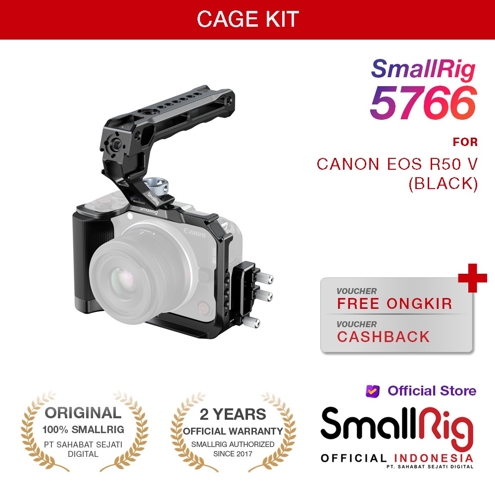 Jual SmallRig Cage Kit for Canon EOS R50 V (Black) 5766 | Shopee Indonesia