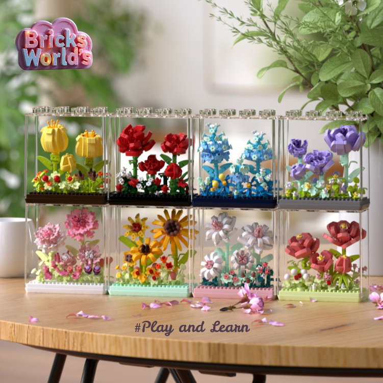 Jual Bricks World’s Flower Brick Series | Miniatur Bunga Cantik DIY ...