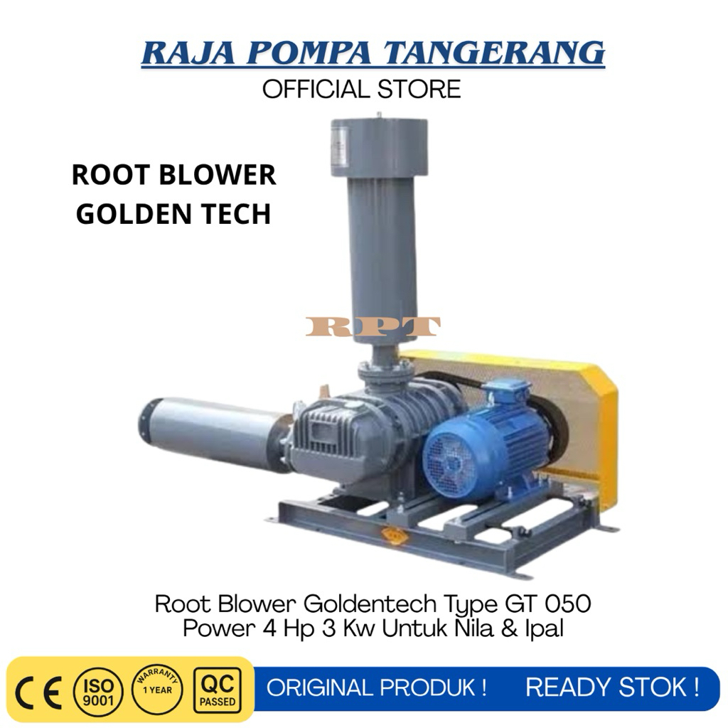 Jual Root Blower Goldentech GT 065 Power 5.5Hp 4Kw Untuk Nila & Ipal ...