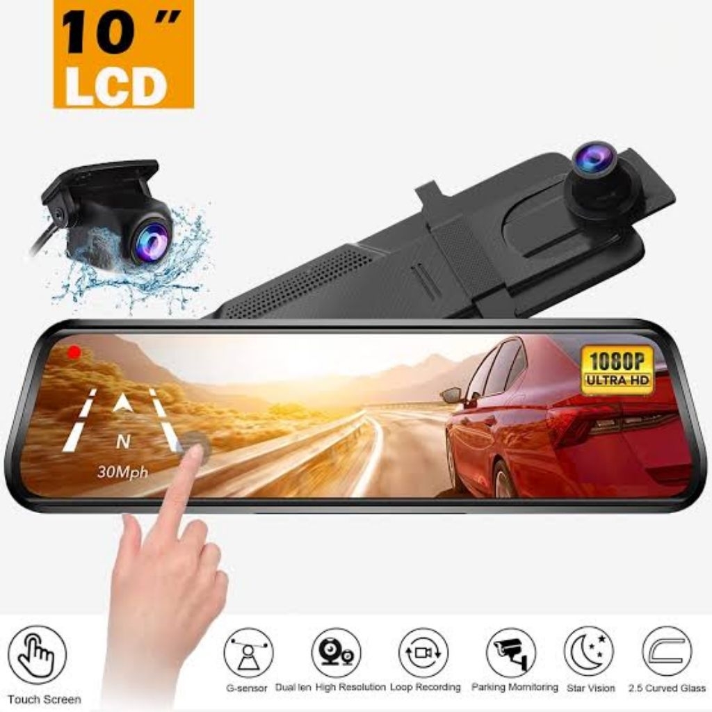 Jual Smart Car Mirror Kaca Spion DVR Dashcam Mobil Dual Camera Full HD ...
