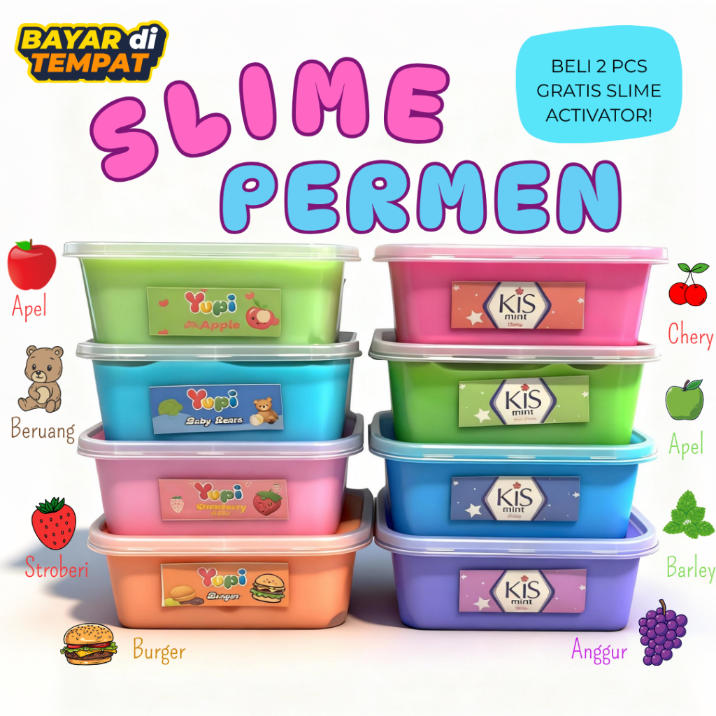 Jual [COD] PERMEN SLIME BY SLIMEX_MEDAN || SLIME MAINAN ANAK || SLIME ...