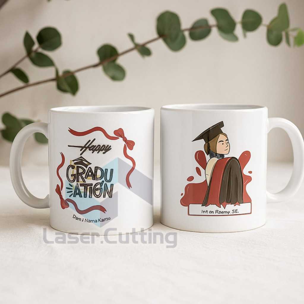 Jual MUG CUSTOM HAPPY GRADUATION / MUG GRADU / KADO WISUDA / MUG WISUDA ...