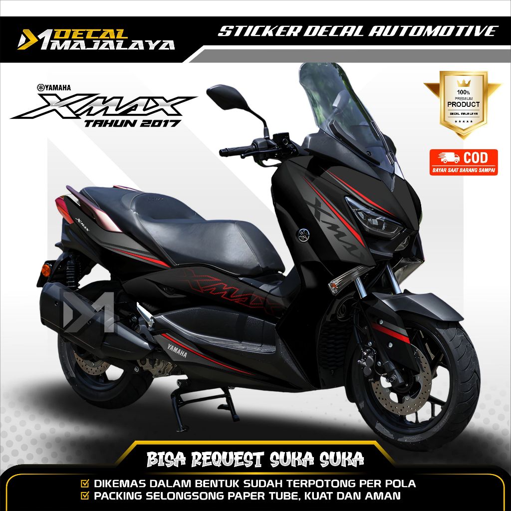 Jual Bisa COD Decal Sticker Full Body Yamaha Xmax Tahun 2017 Motif Line ...