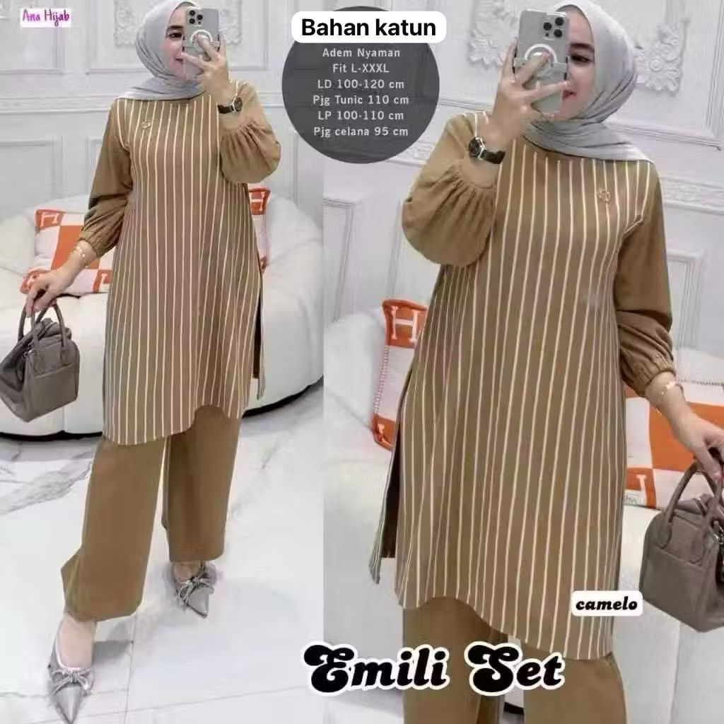 Jual wanset Setelan Salur Terbaru Dewasa Kakinian Model Salur | Shopee ...