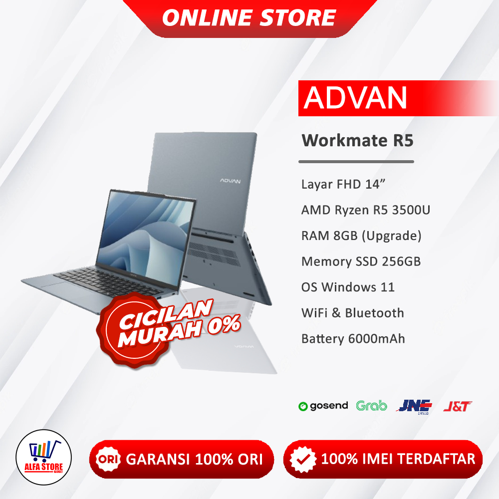 Jual Advan Workmate R5 - Laptop Ryzen 5 3500U RAM 8GB SSD 256GB ...