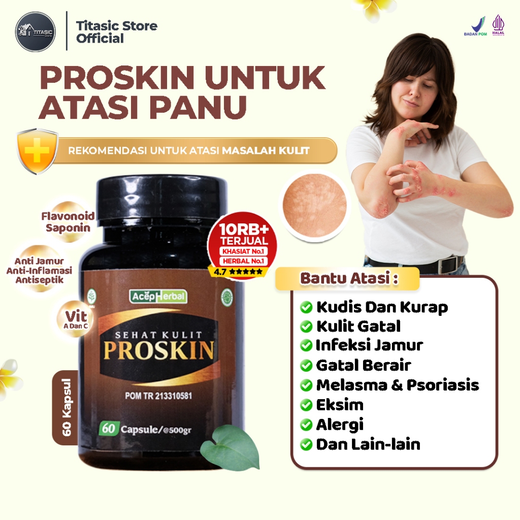 Proskin Kapsul Binahong Obat Panu Kurap Kudis Bercak Putih Di Wajah Pipi Leher Punggung Penghilang Panu Anak Dan Dewasa Hapuran Kulit Scabies Manusia Gatal Berair Eksim Alergi Kulit Psoriasis Gatal Selangkangan
