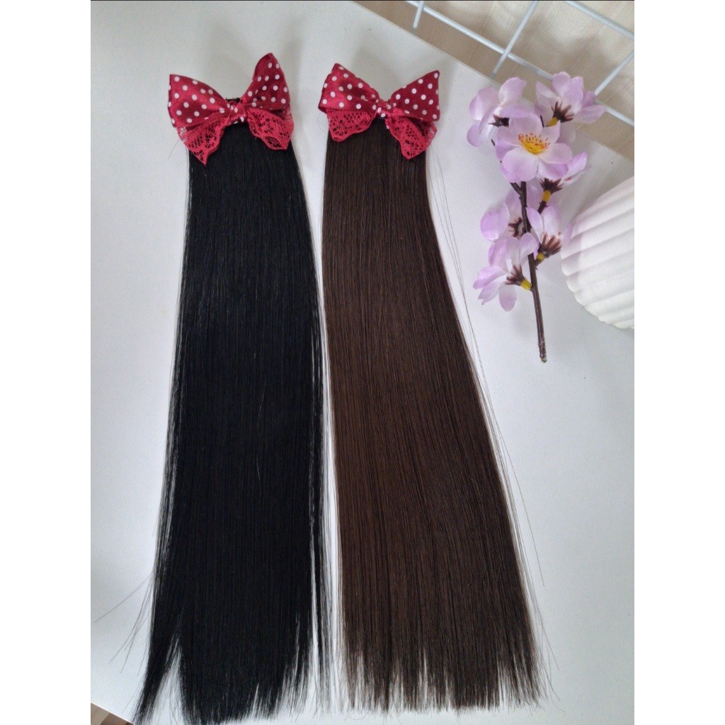 Jepitan Rambut anak (1PCS) dengan pita cantik Rambut bisa di catok