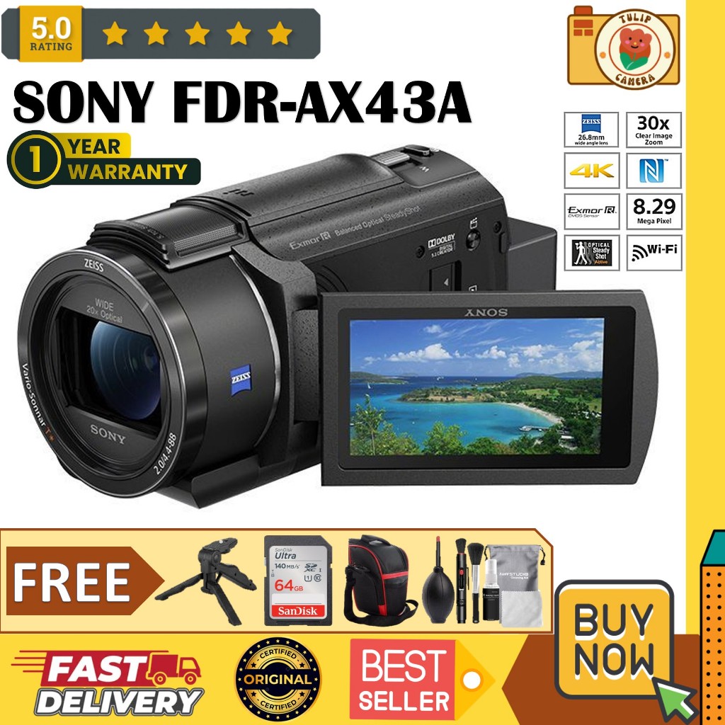 Jual Sony FDR-AX43A Ultra HD 4K Handycam Camcorder UHD Sony AX 43A AX43 ...