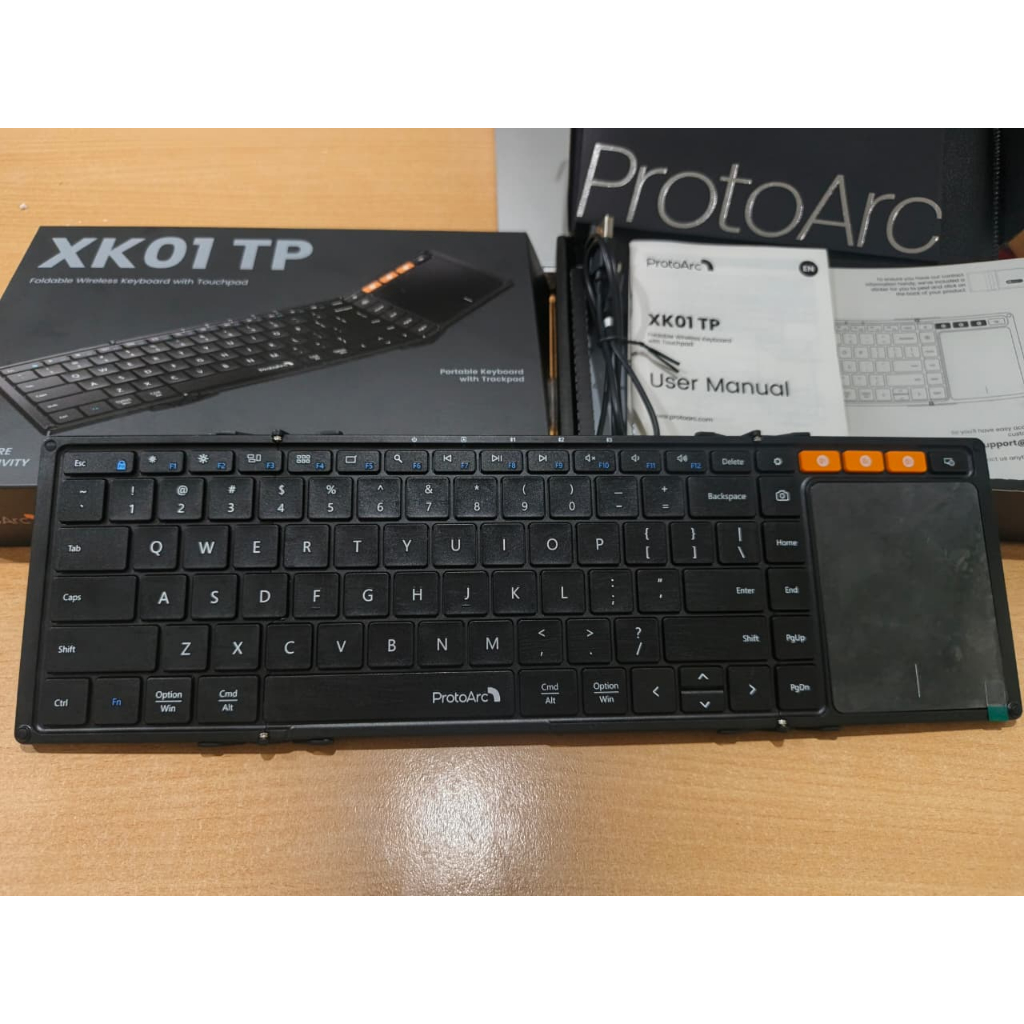 Jual ProtoArc XK01 TP Foldable Keyboard Lipat Wireless Triple Bluetooth ...
