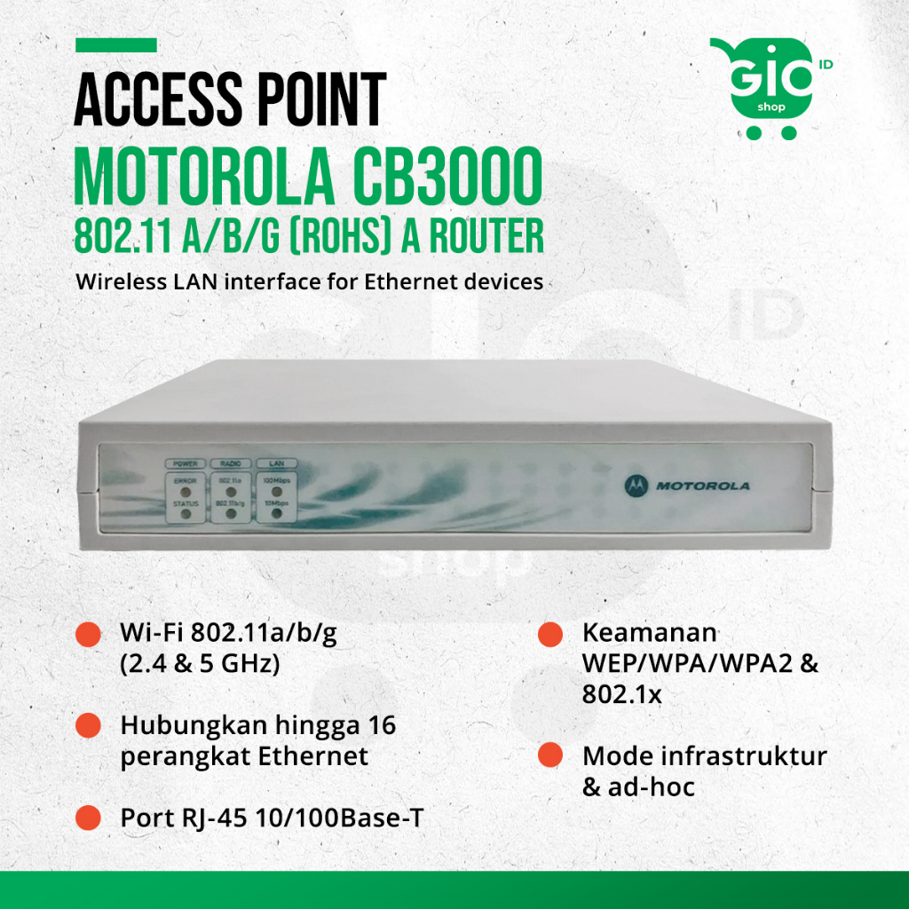 Jual Dijual Wifi Access Point ZEBRA / MOTOROLA CB3000 802.11 A/B/G ...