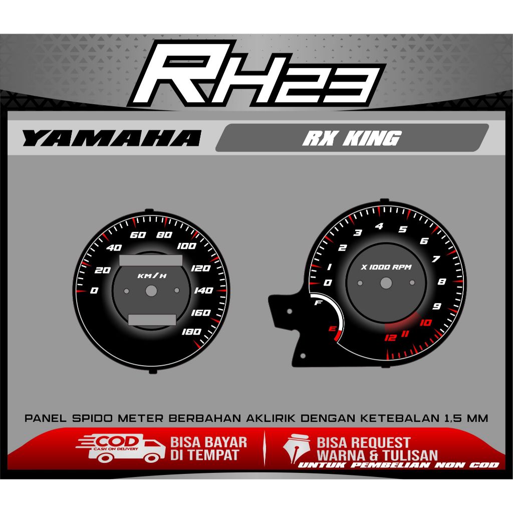 Jual PAPAN SPEEDOMETER COSTUM YAMAHA RX KING | Shopee Indonesia