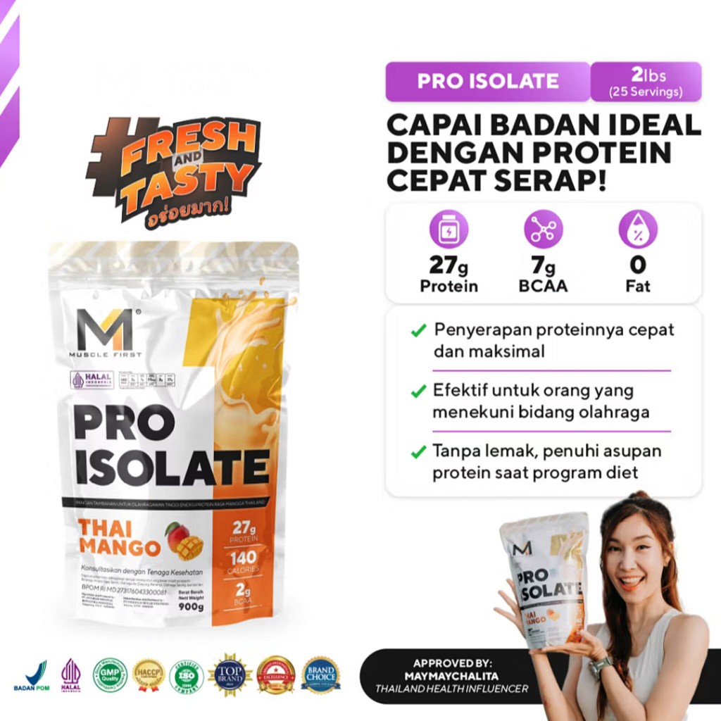 Jual Muscle First | Pro Isolate | Pro Whey 2 LBS 900 Grams -M1 | HALAL ...