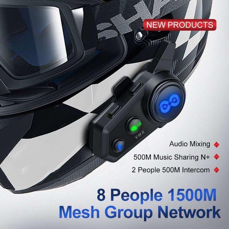 Jual Intercom Y8X 8 rider INTERCOM MESH GROUP IPX6 WATERPROOF ...