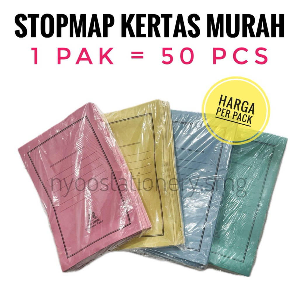 Jual (1 PACK=50 PCS) STOPMAP KERTAS MURAH POLOS | Shopee Indonesia