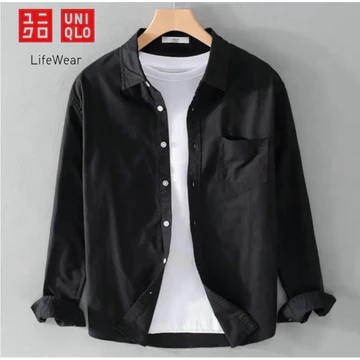 Kemeja Putih Uniqlo Pria Lengan Panjang Slim Fit