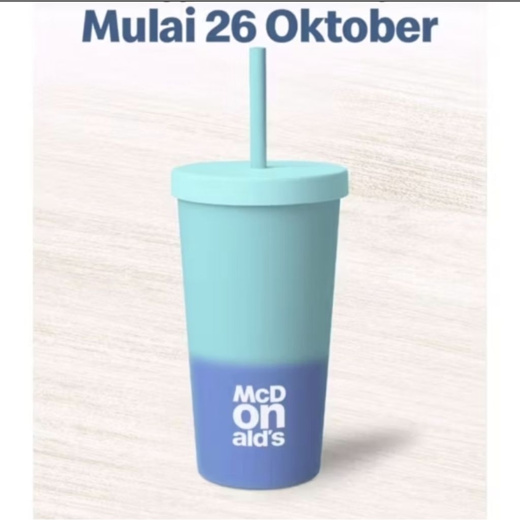 Jual Tumbler Mcd Color Changing with Straw Cup Tumbler Botol dengan ...