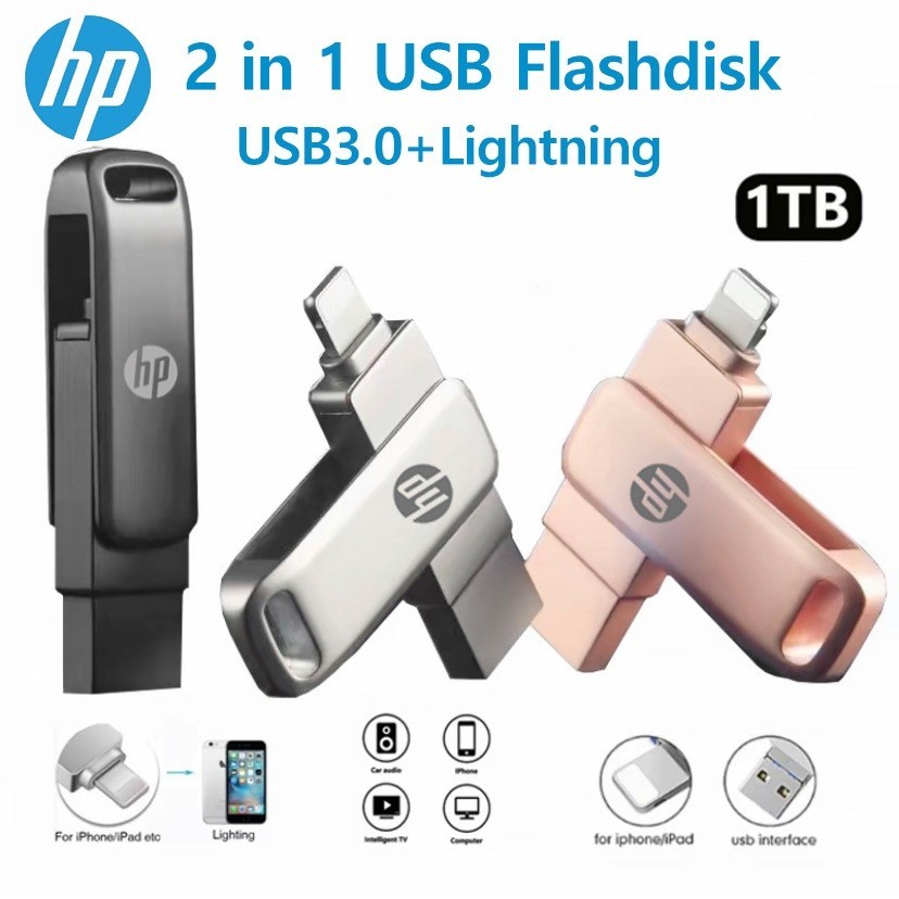 Jual Flashdisk OTG 1TB HP U701 2 in 1 Lightning & USB – Untuk iPhone ...