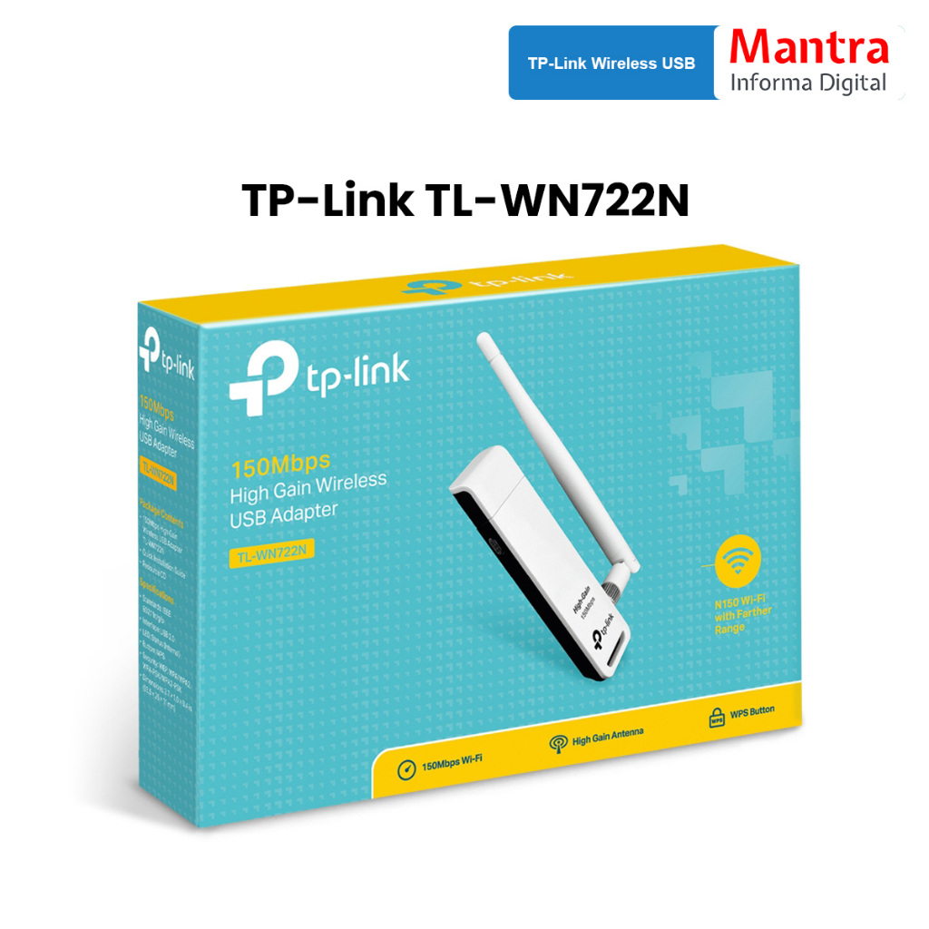 Jual TP-Link TL-WN722N USB WiFi Wireless Adaptor Receiver | Shopee ...