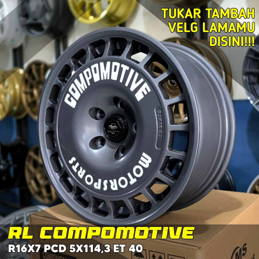 Jual VELG R16 RALLY COMPOMOTIVE 5X114,3 MOBIL RUSH TERIOS XTRAIL RING ...